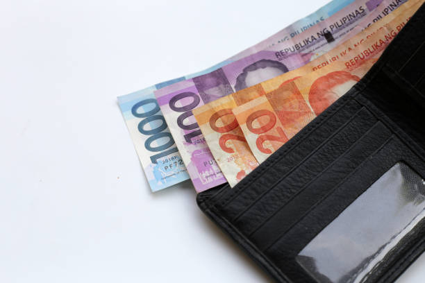 istock Philippine money, Banknotes with wallet 2157397779