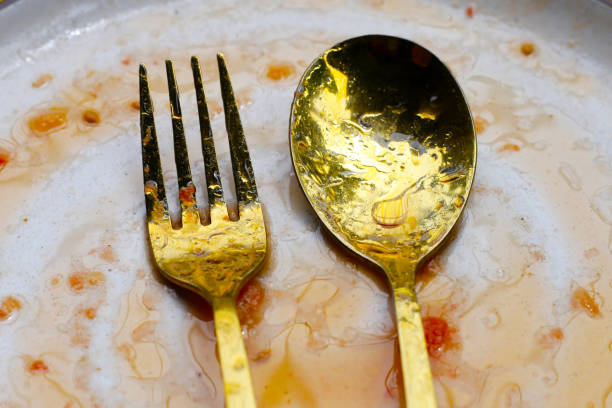 istock Dirty dishes, cleaning cooking utensils concept 2157401127