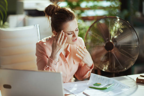 istock unhappy modern 40 years old accountant woman at work 2157401325