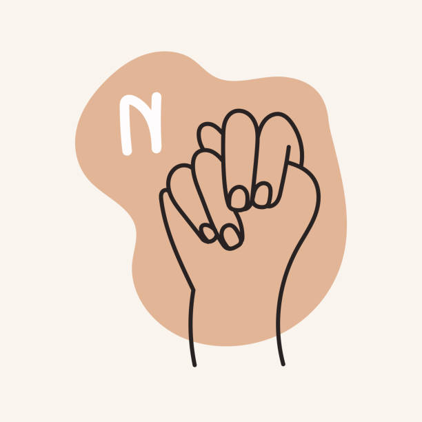 N In/sign 60+ Sign Language Letter N Stock Photos, Pictures & Royalty-Free Images ...