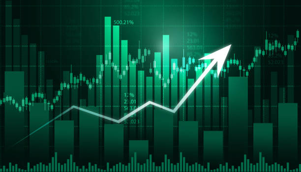 istock Stock market graph forex trading 2157412137