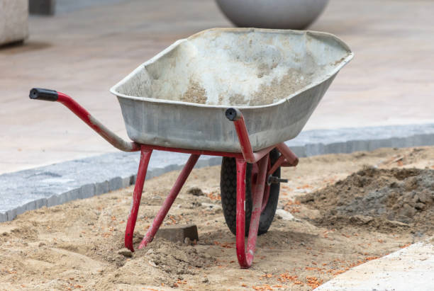 istock A wheelbarrow stands on the sand at a construction site 2157412525