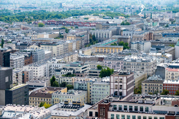 istock Warsaw cityscape in Poland 2157414799