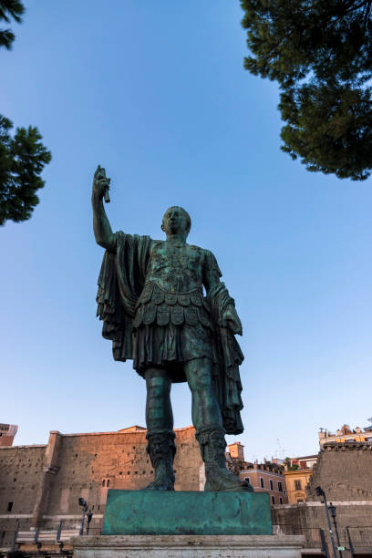 istock Roman Statue in Rome, Italy 2157415377