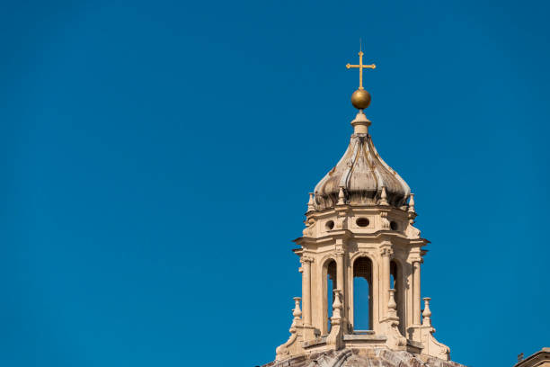 Religious Cross over Church dome