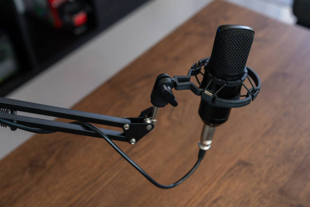 istock microphone recording podcast at home 2157417370