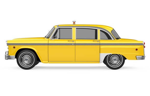 istock Vintage Taxi Isolated 2157418687