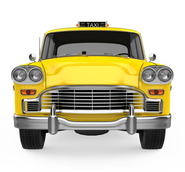 istock Vintage Taxi Isolated 2157418730