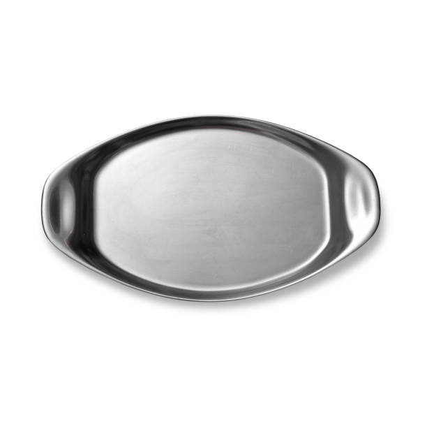 istock Steel food tray on white background 2157421047