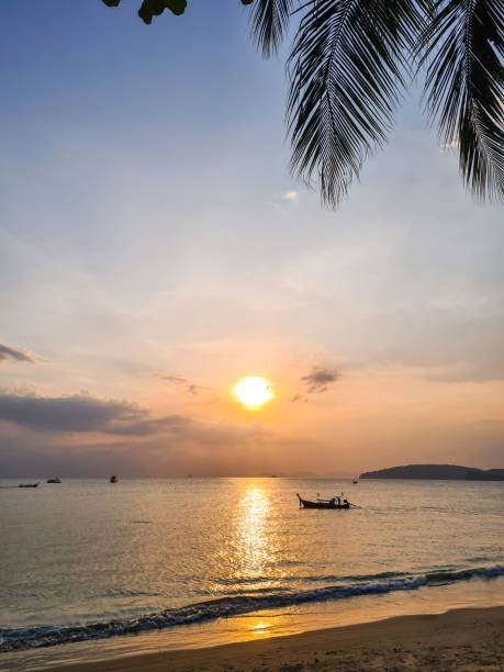 istock Beautiful Sunset On The Ao Nang Beach In Thailand 2157421256