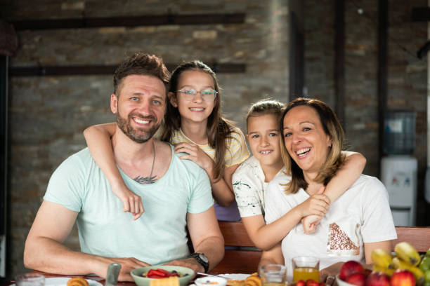 istock Family portrait during brunch 2157421918