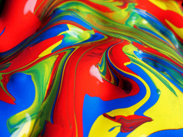 close-up abstract colorful mixed paint background