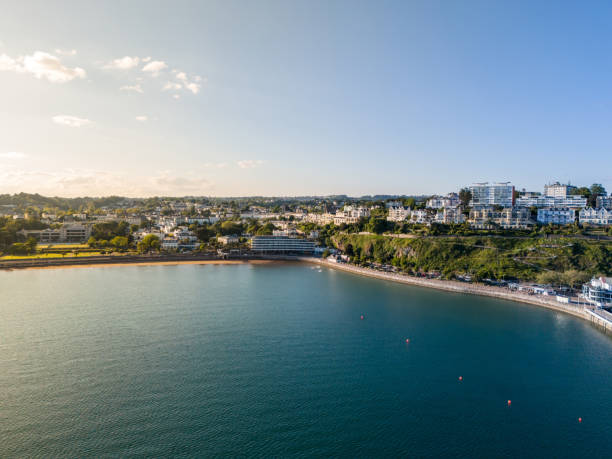istock Sunset over promenade on the coast in Torquay 2157422133