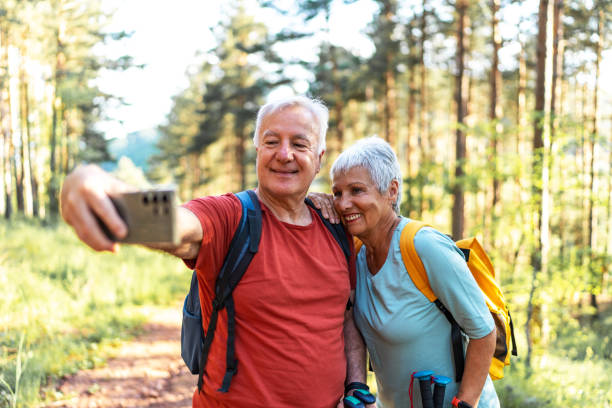 istock Senior couple in nature 2157422147