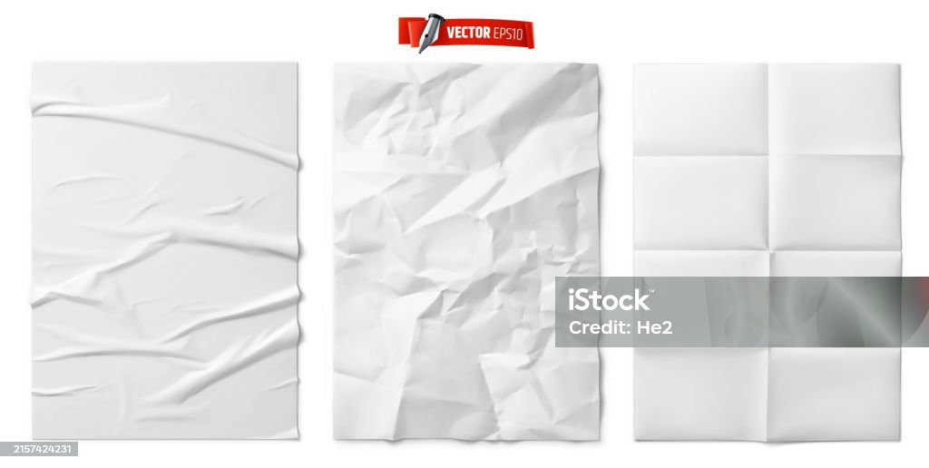 Paper Vector Realistic Vector Realistic Paper Textures Stock Illustration - Download Image Now ...