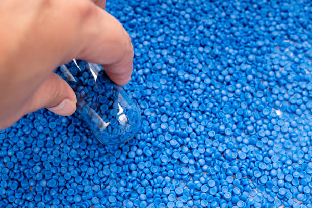 istock Produced from polymer plastic pellet factory. Petrochemical process for producing plastic pellet. Compound bead. polymerase chain reaction. 2157424996