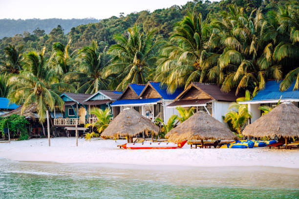 istock Beachfront Huts at Sunset on Koh Rong, Cambodia 2157433073