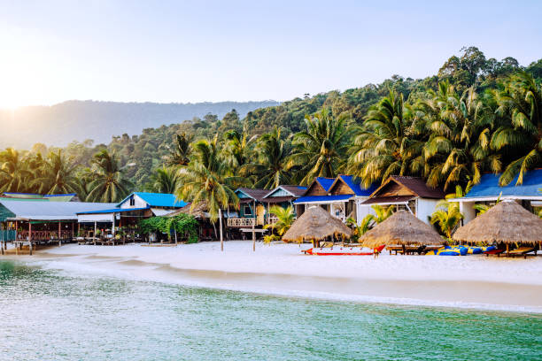 istock Beachfront Huts at Sunset on Koh Rong, Cambodia 2157433088