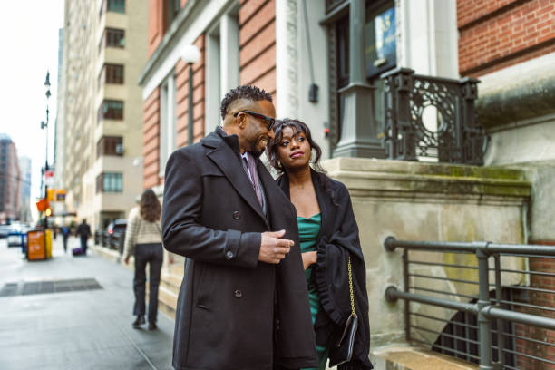 istock Elegant Couple Heading to Evening Opera in Manhattan 2157433376