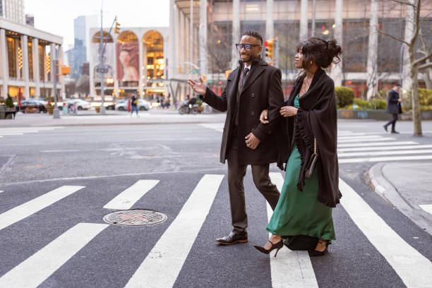 istock Sophisticated Couple Heading to Manhattan Opera Evening 2157433399