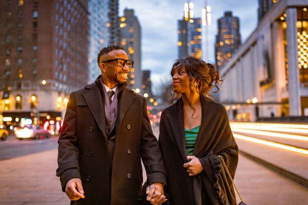 istock Elegant Couple En Route to Manhattan Opera Evening 2157433426