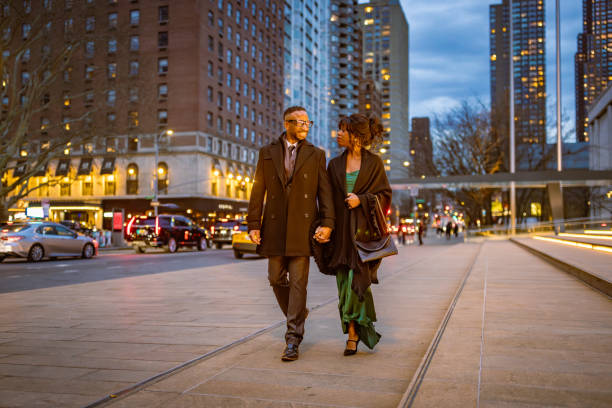 istock Elegant Couple Heading to Opera in Evening Manhattan 2157433431