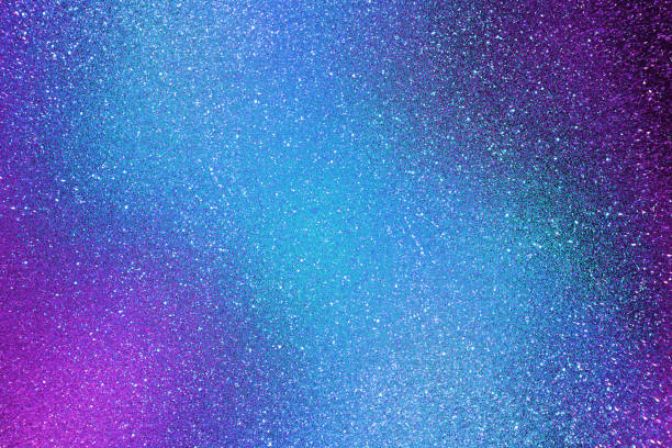 Black dark blue purple orange red shiny glitter abstract background with space. Twinkling glow stars effect. Like outer space, night sky, universe. Rusty, rough surface, grain.