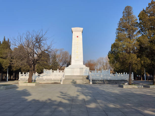 Communist monument in People's park, Yingkou, Liaoning.