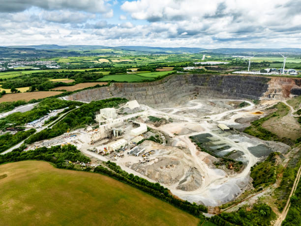 istock Drone view of Cornelly Quarry in Wales, UK 2157446876