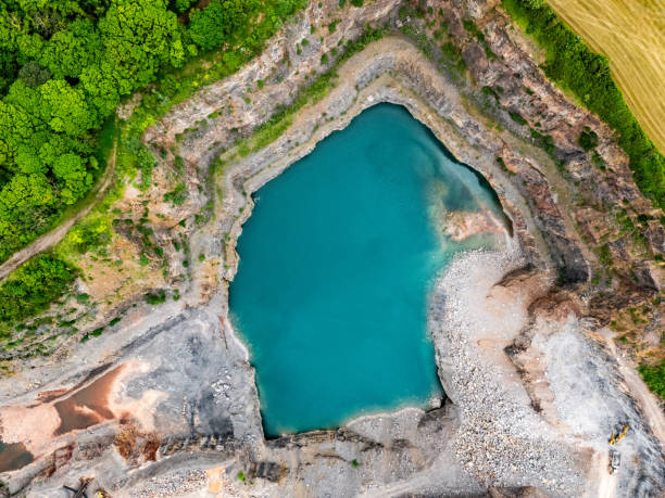 istock Drone view of Cornelly Quarry in Wales, UK 2157446878
