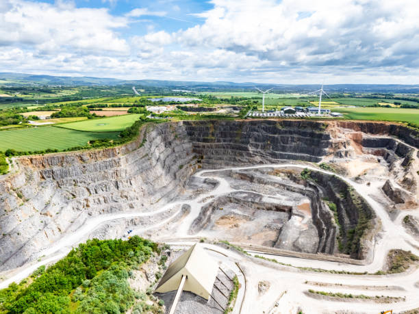 istock Drone view of Cornelly Quarry in Wales, UK 2157446923