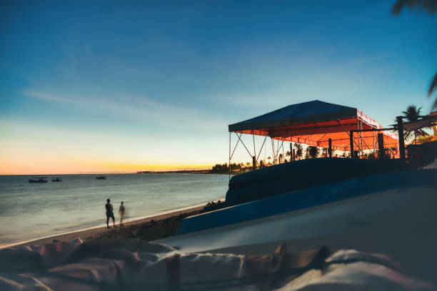 South America, Caribbean, Venezuela, Isla Margarita, South Coast, El Yaque, Sea, Beach, Beach, Swimming, Holidays, Possada, Hotel, Accommodation, Surfing, Surfer Hotel, Palm Trees, Landscape, Bar, Restaurant,