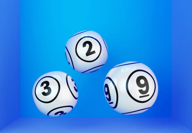 istock White lottery bingo balls random numbers with clipping path on blue background 2157451932