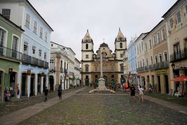 salvador, bahia, brazil - may 8, 2023: View of the Church and Convent of Sao Francisco in the Historic Center region in the city of Salvador.