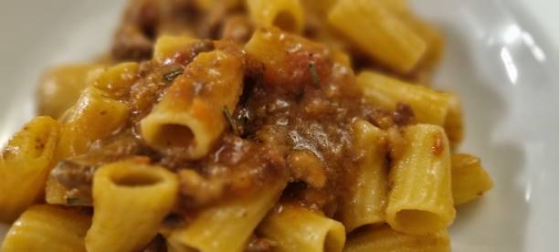 istock Homemade rigatoni pasta with bolognese sauce 2157464563