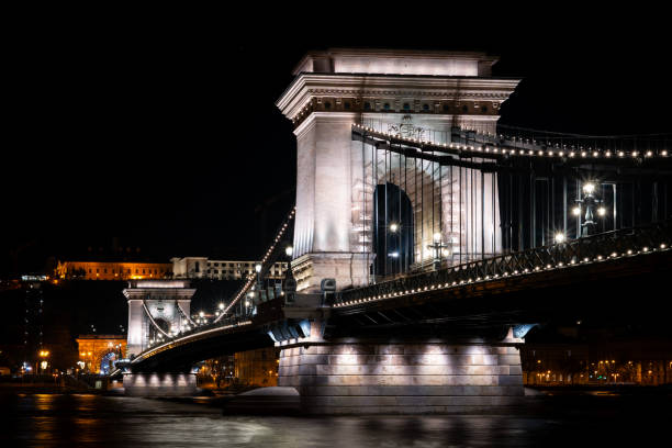 istock The historic Chain Bridge illuminated at night in Budapest 2157466941