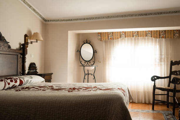 istock Double bedroom with classic decoration 2157474212