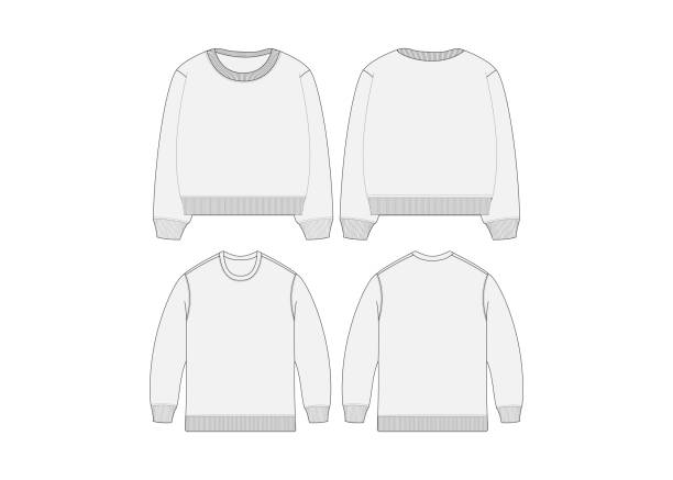 istock Mens Crewneck Sweatshirt Mockup - Long Sleeve Apparel Vector Template - Crewneck Sweater Design - Streetwear Winter Warm Clothing Crewneck Sweatshirt Mockup Template Men Crewneck Apparel Vector Template Crewneck Sweater Long Sleeve Design Template 2157476618