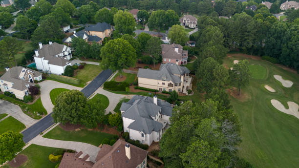 istock Aerial view of an upscale subdivision 2157476792