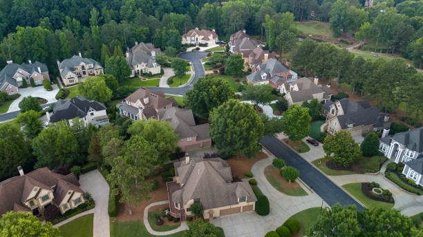 istock Aerial view of an upscale subdivision 2157476796
