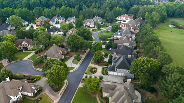 istock Aerial view of an upscale subdivision 2157476799