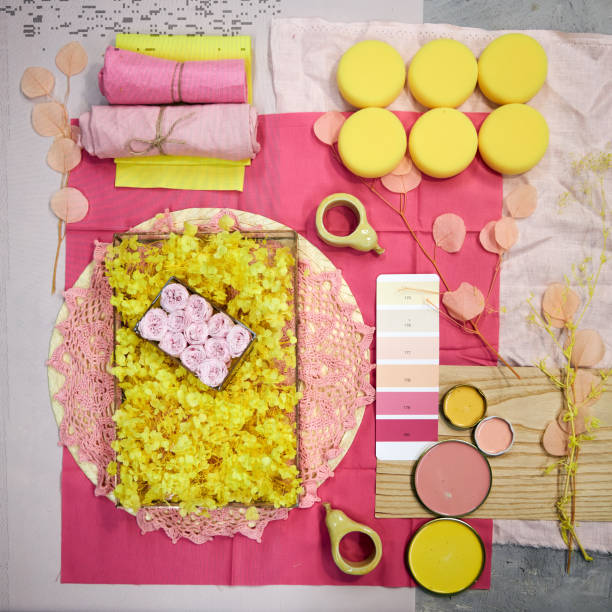 istock colour palette mood board for interior design and decoration 2157477271