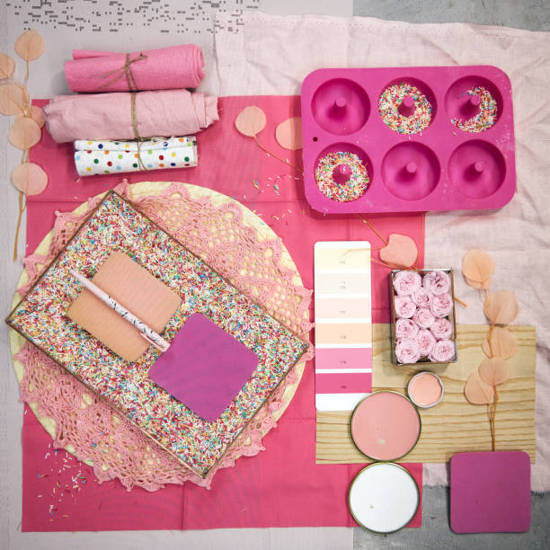 istock colour palette mood board for interior design and decoration 2157477286