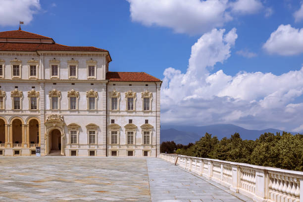 Venaria Reale, Italy- August 3, 2023: The Palace of Venaria (Italian: Reggia di Venaria Reale) is a former royal residence and gardens located in Venaria Reale, near the city of Turin in the Piedmont region in northern Italy.