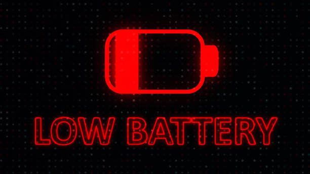 battery charger, Full. Connection and disconnection concept. lines, triangles and particle style design.