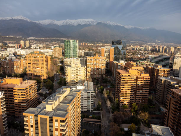 istock Residential buildings in Santiago de Chile at sunset 2157484716