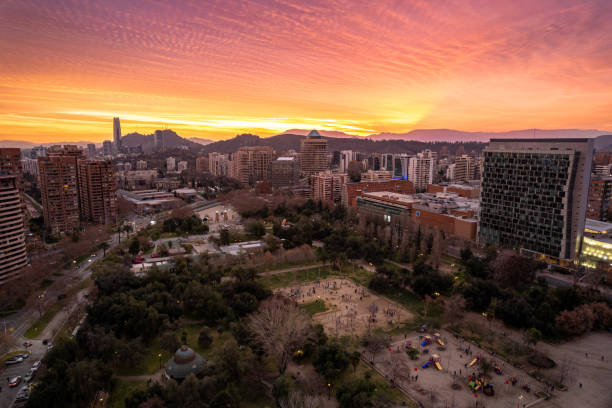 istock Beautiful sunset sky in Santiago de Chile 2157484743