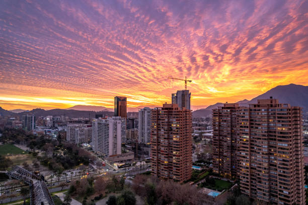 istock Beautiful sunset sky in Santiago de Chile 2157484752
