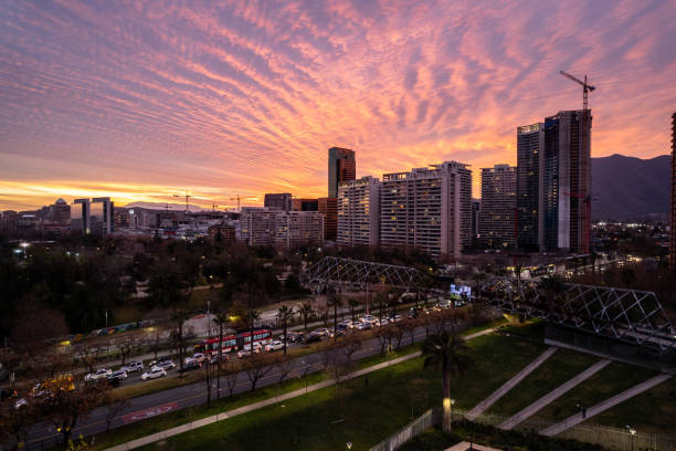 istock Beautiful sunset sky in Santiago de Chile 2157484753