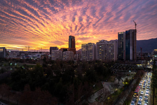 istock Beautiful sunset sky in Santiago de Chile 2157484755